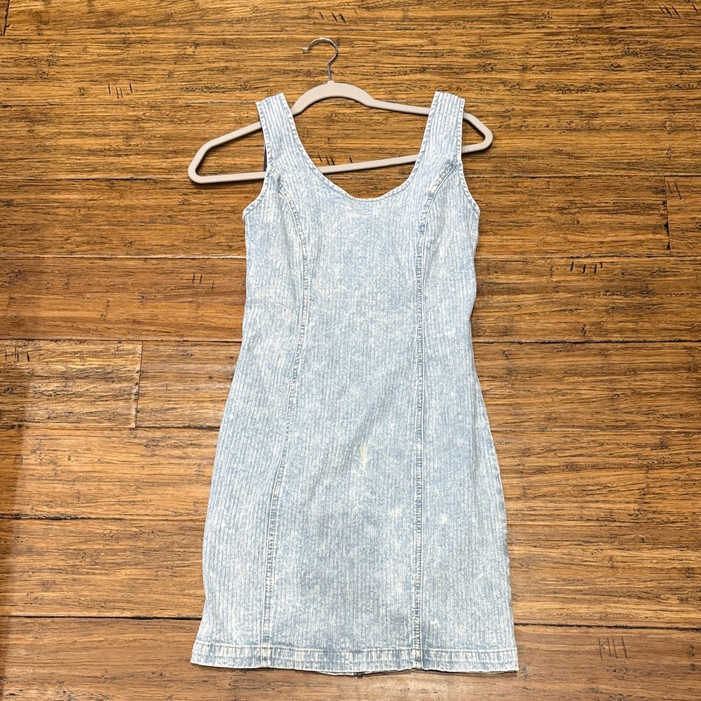 G by Guess Light Blue Denim Mini Dress